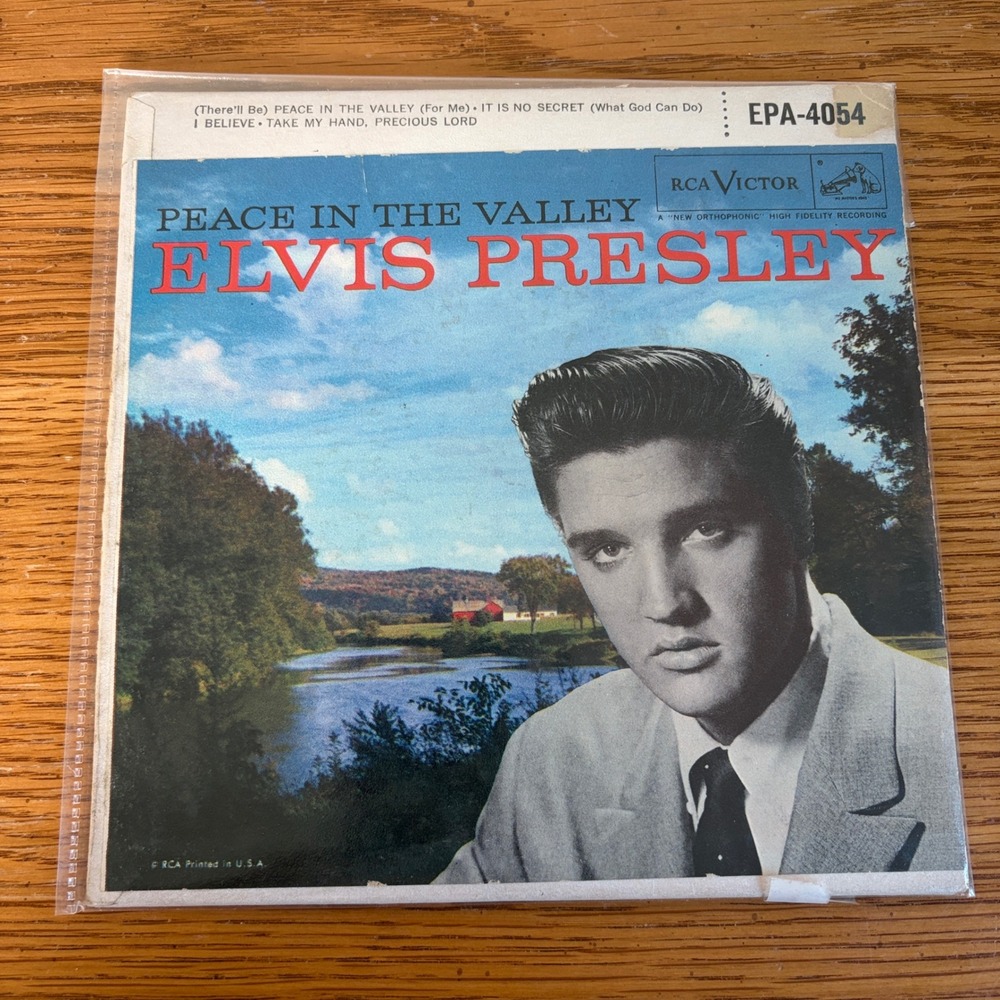 Elvis Presley Peace In The Valley 45 EP Vinyl RCA Victor EPA-4054 1957 Record